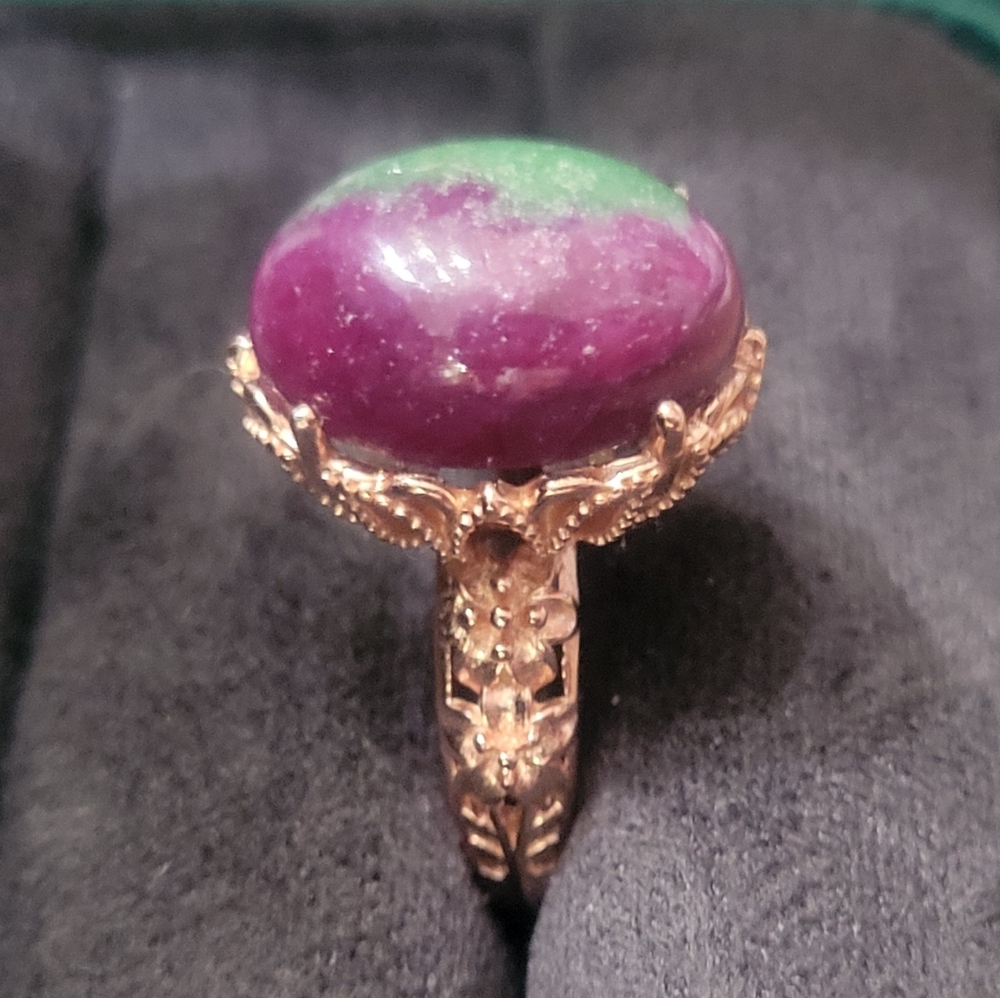 Ruby In Zoisite Rose Gold Ring - image 2